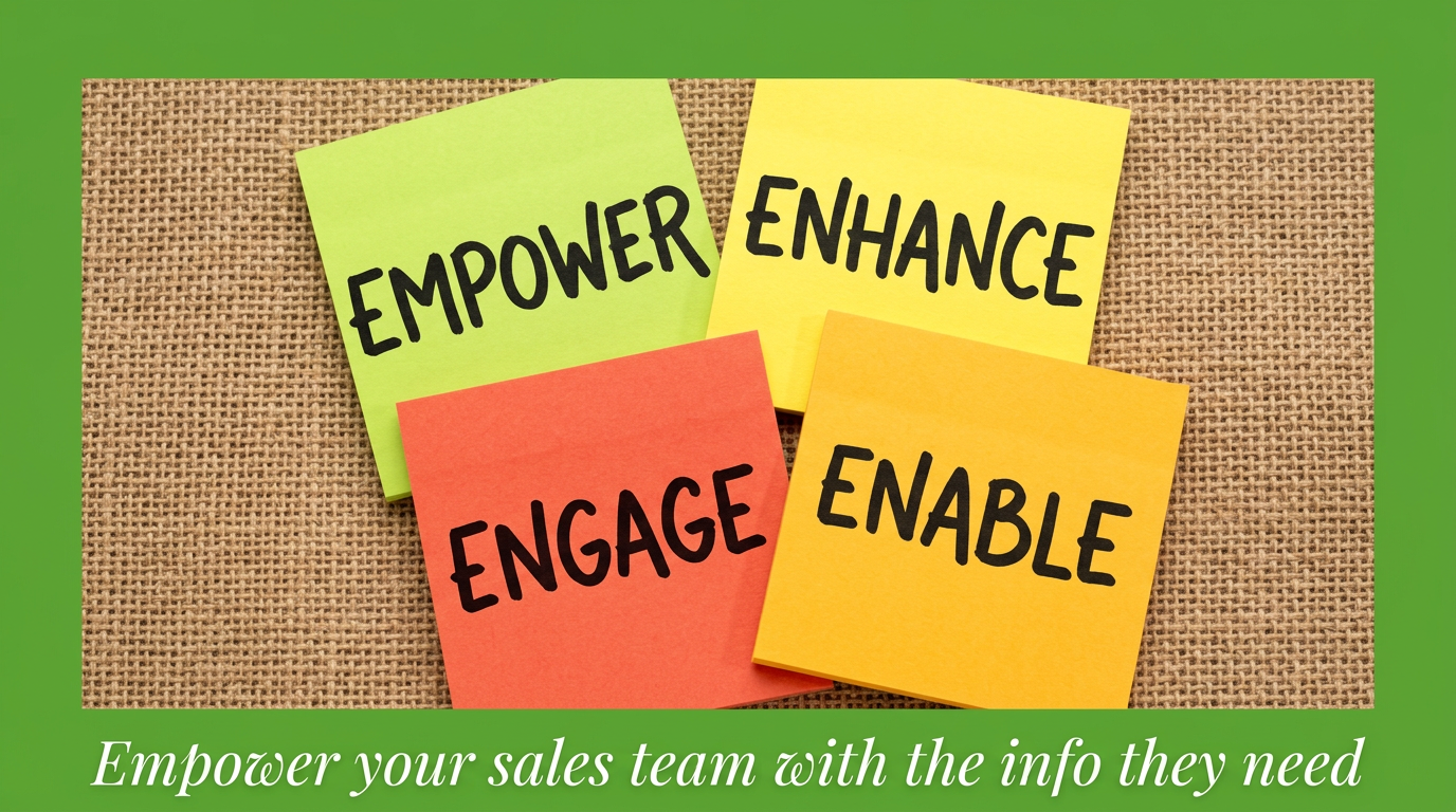 Empower, Enhance, Engage, Enable—empower your sales team with the info they need