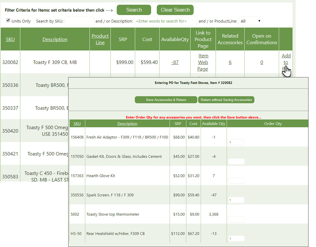 B2B self-service order entry in CrikSales portal
